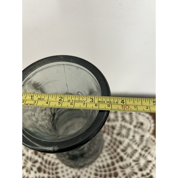 Vintage Olive-Green Very Heavy Daisy Motif Bottle From Spain - Picture 3 of 9